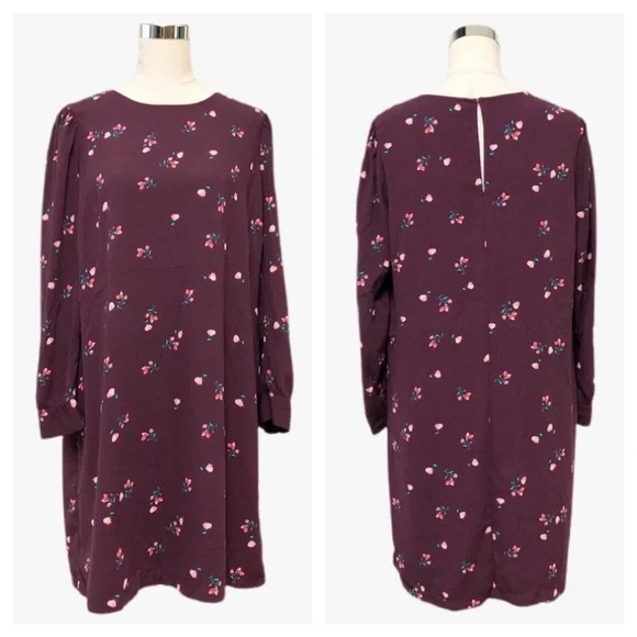 Old Navy Floral Print Dress Sz L - Picture 2 of 9